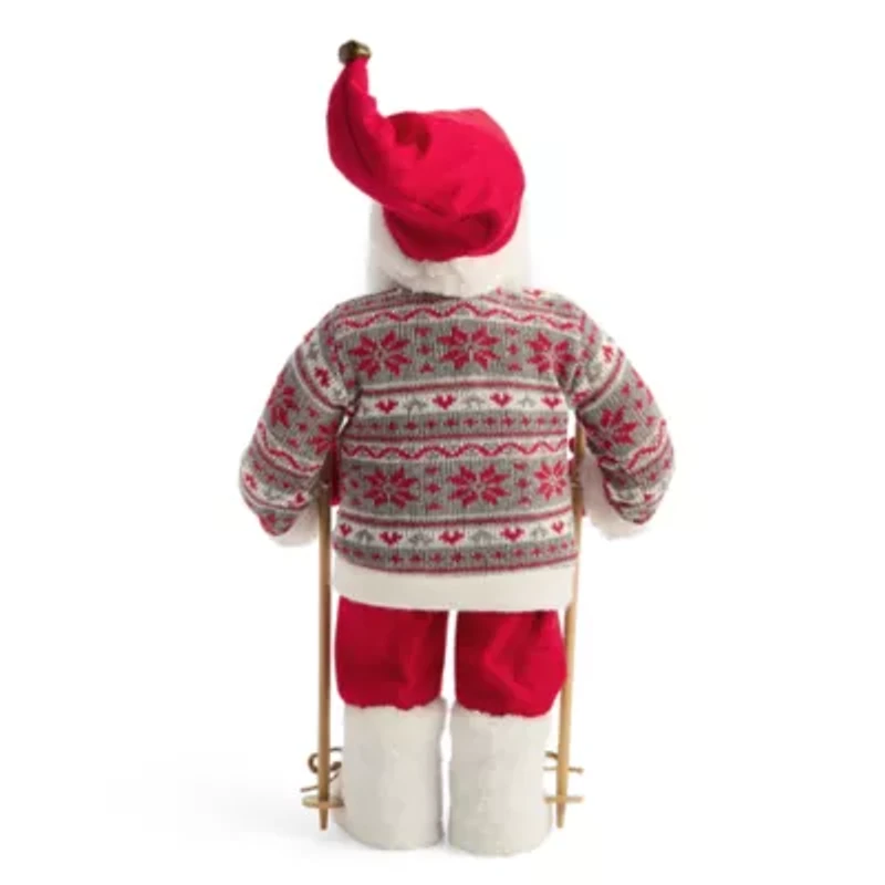 North Pole Trading Co. 18in Ski Christmas Santa Figurine