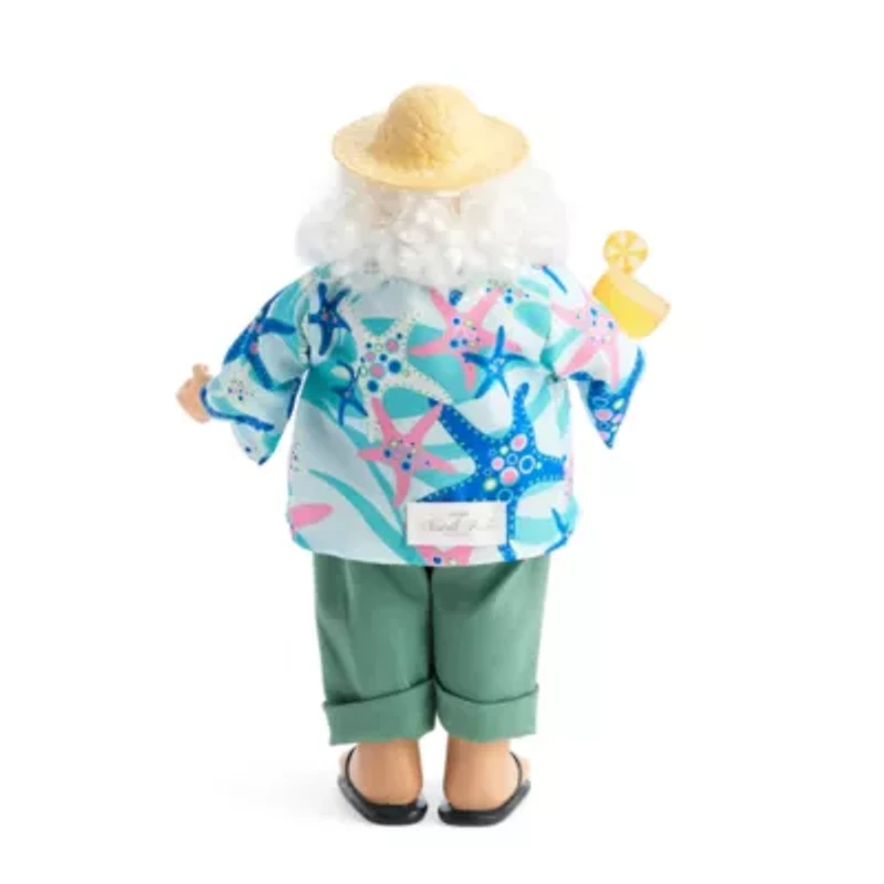 North Pole Trading Co. 12in Beach Christmas Santa Figurine
