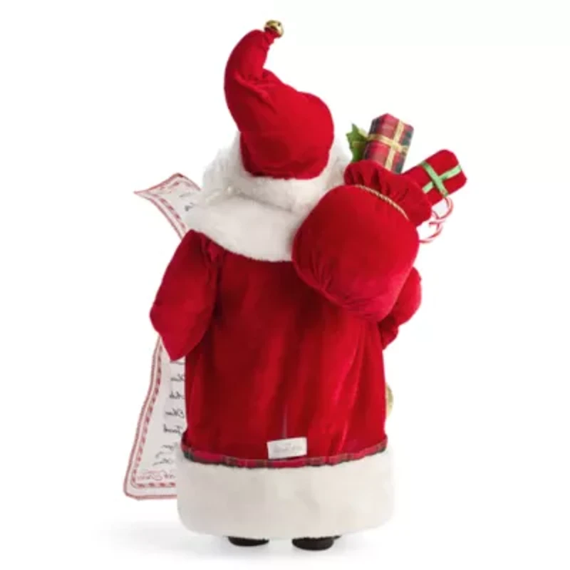 North Pole Trading Co. 18in List Christmas Santa Figurine