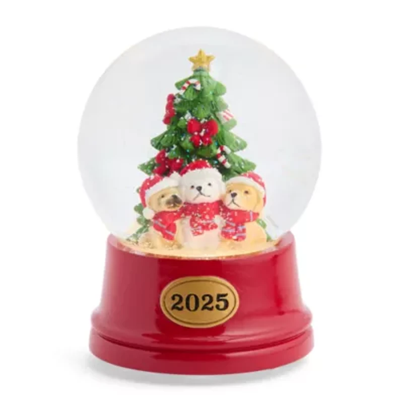North Pole Trading Co. Dogs Christmas Snow Globe