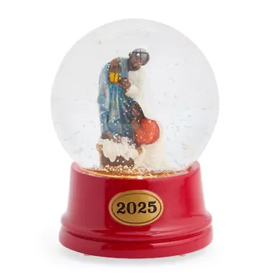 North Pole Trading Co. Nativity African American Christmas Snow Globe