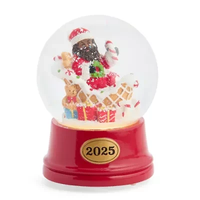 North Pole Trading Co. Sleigh African American Christmas Snow Globe