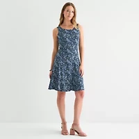 Perceptions Womens Floral Jacket Dress