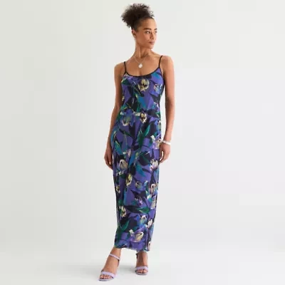 Connected Apparel Womens Sleeveless Floral Maxi Dress