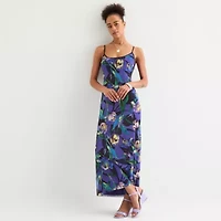 Connected Apparel Womens Sleeveless Floral Maxi Dress