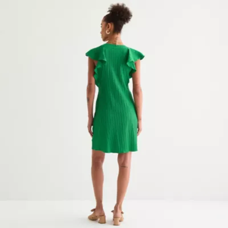 52seven Womens Short Sleeve Shift Dress
