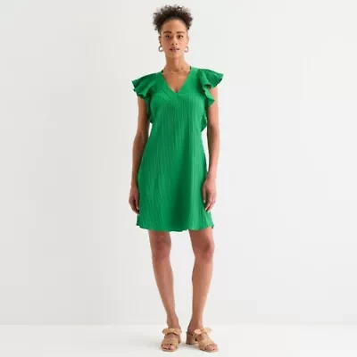 52seven Womens Short Sleeve Shift Dress