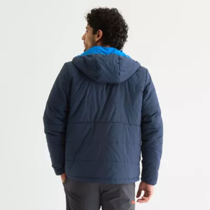 Sierra Pacific Mens Hooded Water Resistant Midweight Puffer Jacket