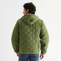 Sierra Pacific Mens Hooded Water Resistant Midweight Quilted Jacket
