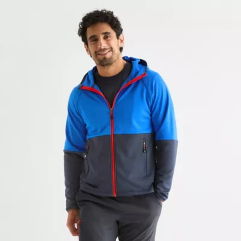 Sierra Pacific Mens Fleece Hooded Water Resistant Lightweight Jacket