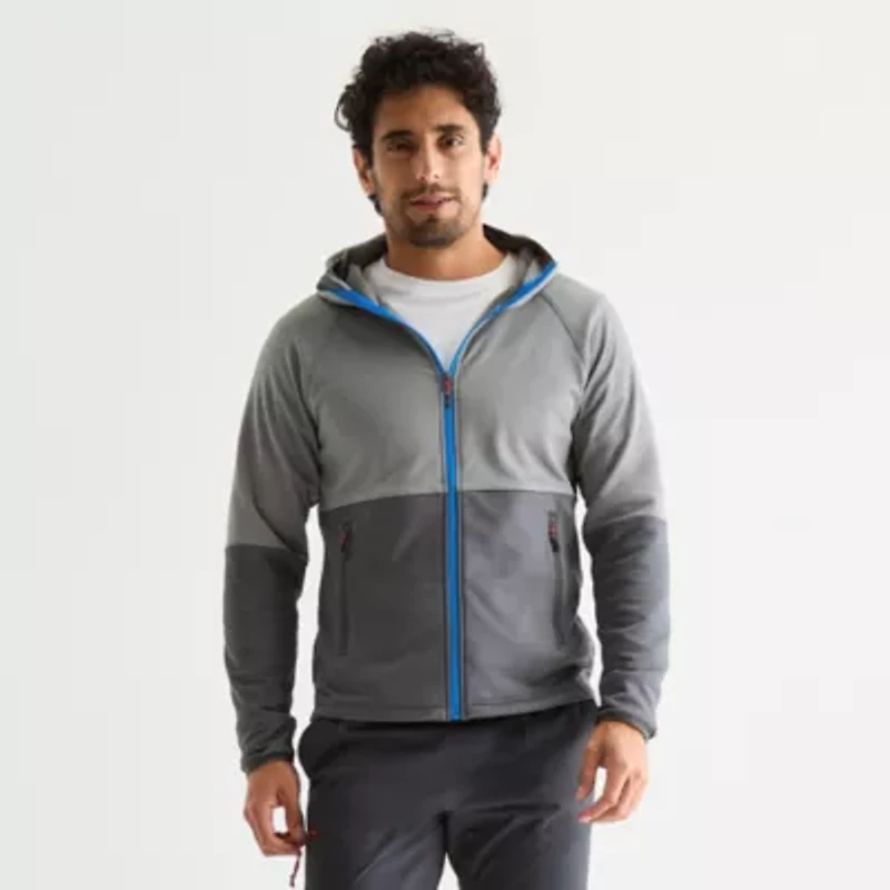 SIERRA PACIFIC Mens Fleece Hooded Water Resistant Lightweight Jacket