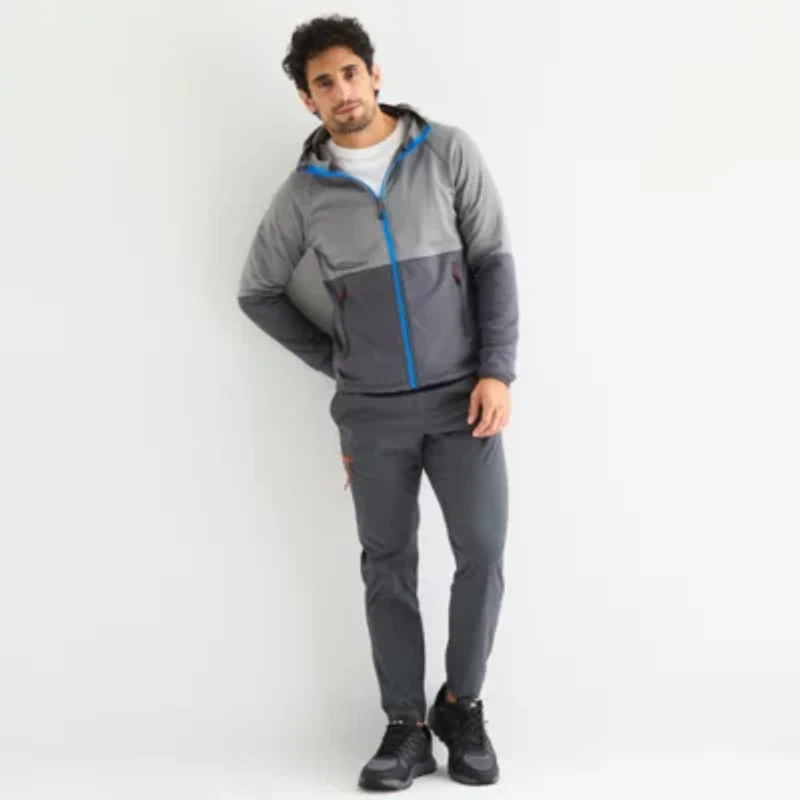 SIERRA PACIFIC Mens Fleece Hooded Water Resistant Lightweight Jacket