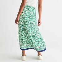 by&by Womens Mid Rise Maxi Skirt