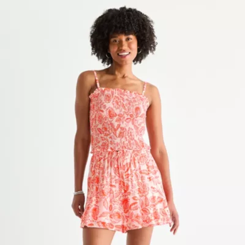 by&by Womens Square Neck Sleeveless Juniors Camisole