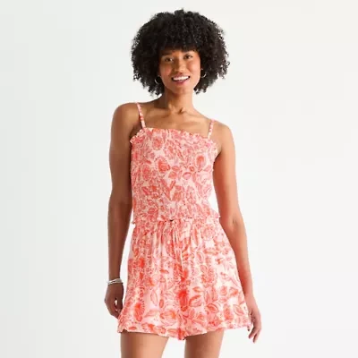 by&by Womens Square Neck Sleeveless Juniors Camisole