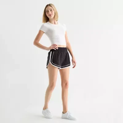 Arizona Juniors Womens Mid Rise Active Pull-On Short