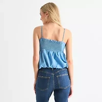 Arizona Womens Juniors Sweetheart Neck Sleeveless Tank Top