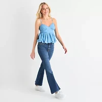 Arizona Womens Juniors Sweetheart Neck Sleeveless Tank Top