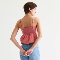 Arizona Womens Juniors Sweetheart Neck Sleeveless Tank Top