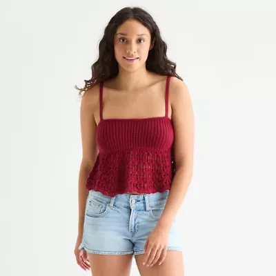 Arizona Womens Juniors Sleeveless Tank Top