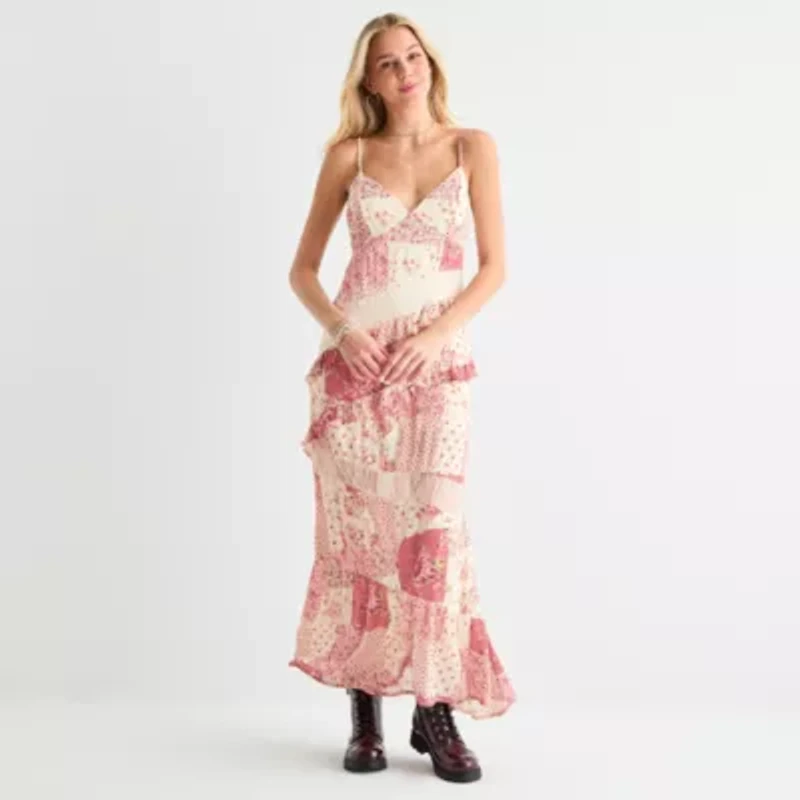 Arizona Womens Sleeveless Juniors Maxi Dress