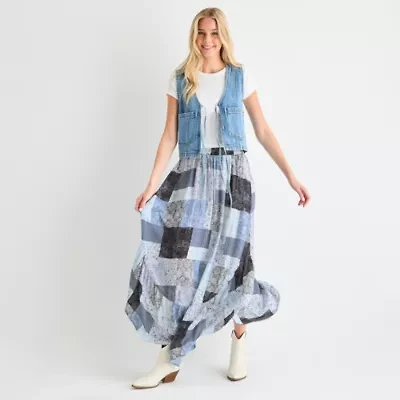 Arizona Womens High Low Asymmetrical Skirt