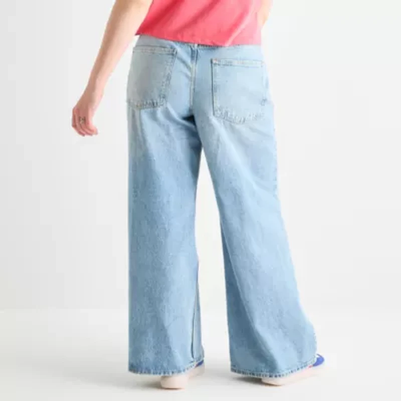 Arizona Womens Juniors Plus Low Rise Baggy Fit Jean