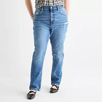 Arizona Drainpipe Womens Skinny Fit Juniors Plus Jean