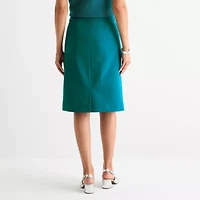 Liz Claiborne Womens Mid Rise Pencil Skirt