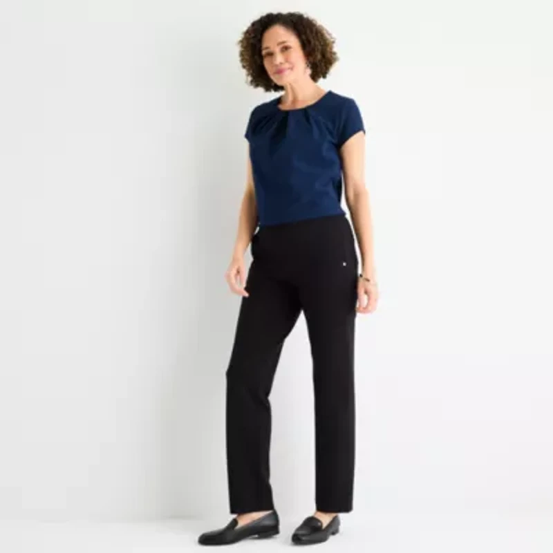 Liz Claiborne Maya Womens Straight Pull-On Pant