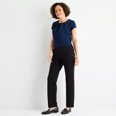 Liz Claiborne Maya Womens Straight Pull-On Pant