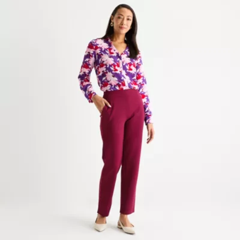Liz Claiborne Maya Womens Straight Pull-On Pant