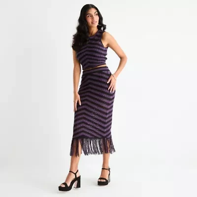 Bold Elements Womens Midi Pencil Skirt