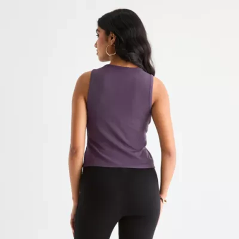 Bold Elements Womens Crew Neck Sleeveless Blouse