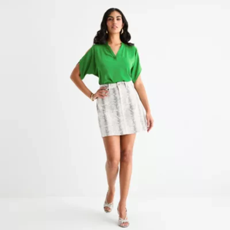 Bold Elements Womens Mini Denim Skirt