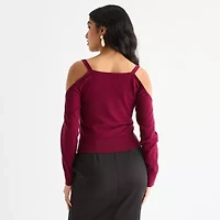 Bold Elements Womens V Neck Long Sleeve Pullover Sweater