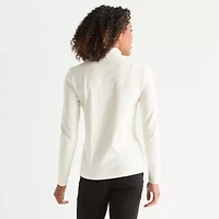 St. John's Bay Womens Mock Neck Long Sleeve T-Shirt