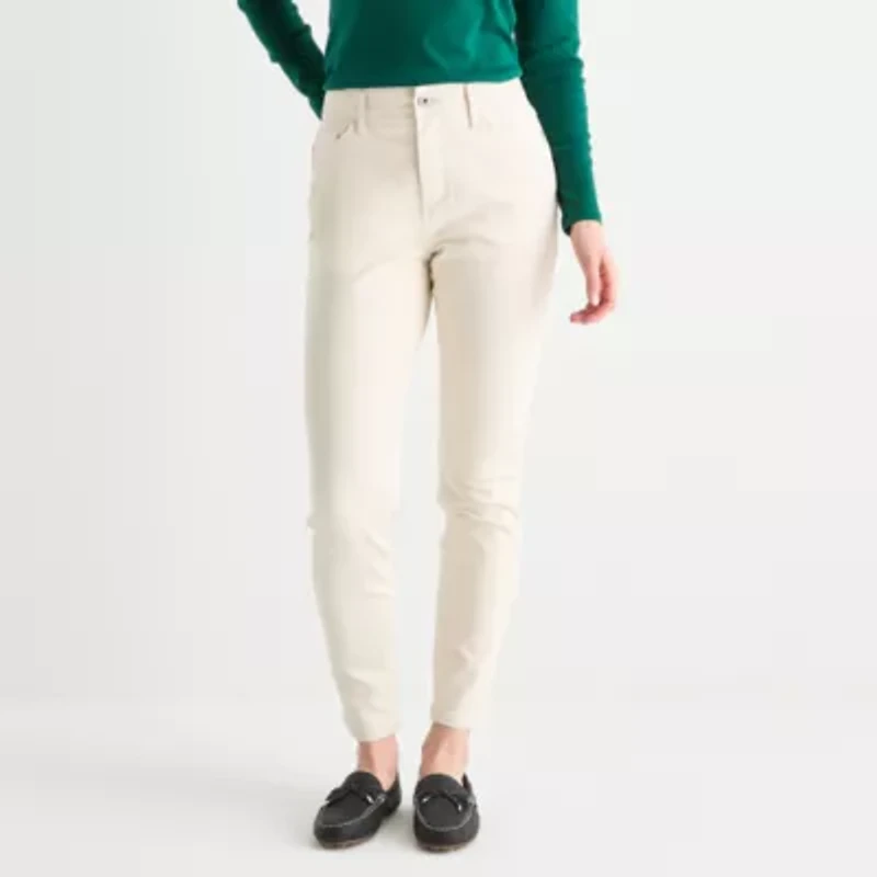 St. John's Bay Womens Mid Rise Skinny Fit Jean
