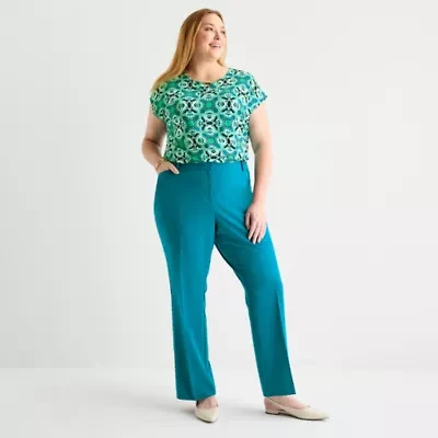 Liz Claiborne Audra Tailored Womens Straight Mid Rise Trouser