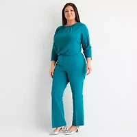 Liz Claiborne Audra Womens Plus Straight Mid Rise Trouser