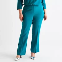 Liz Claiborne Audra Womens Plus Straight Mid Rise Trouser