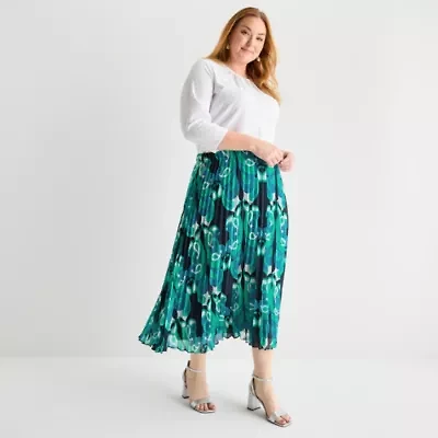 Liz Claiborne Womens A-Line Skirt-Plus