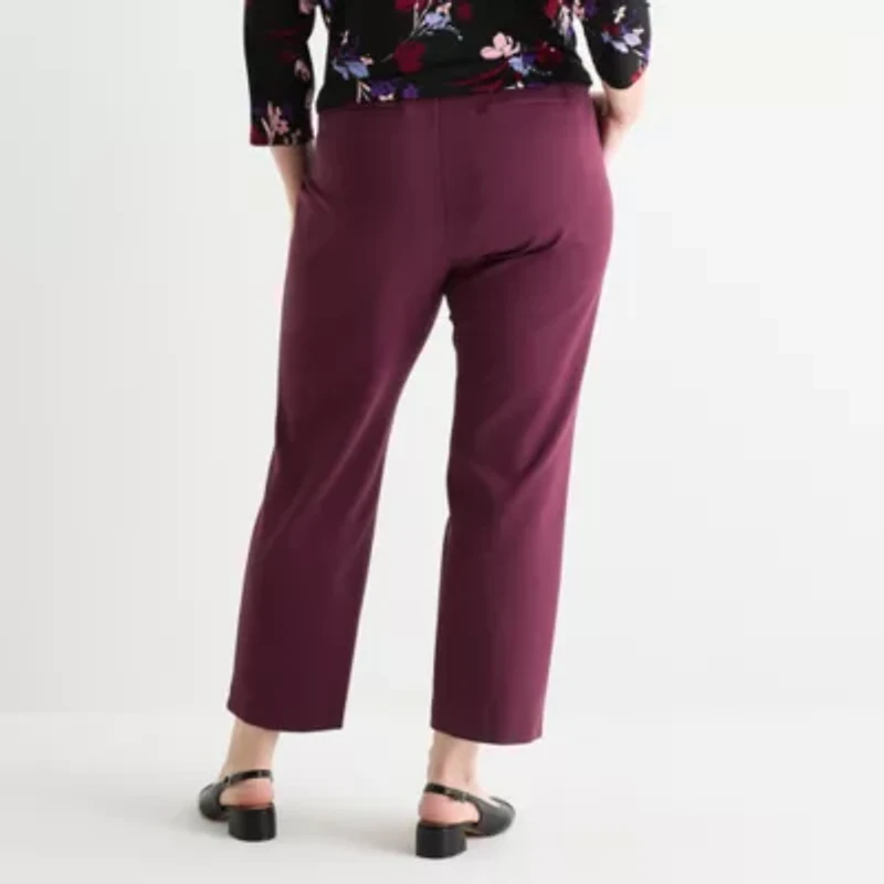 Liz Claiborne Ponte Womens Plus Straight Pull-On Pant