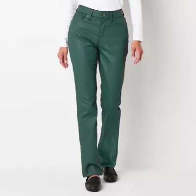 St. John's Bay Womens Tall Mid Rise Straight Leg Jean