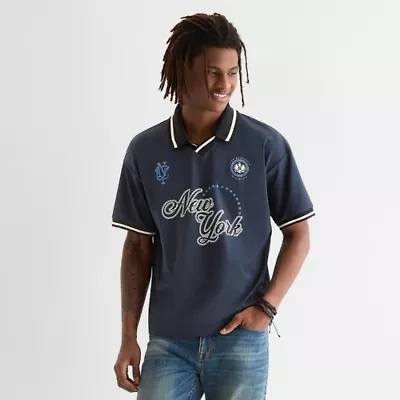 Arizona Mens V Neck Short Sleeve Jersey Polo