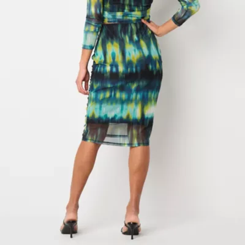 Bold Elements Womens Plus Pencil Skirt