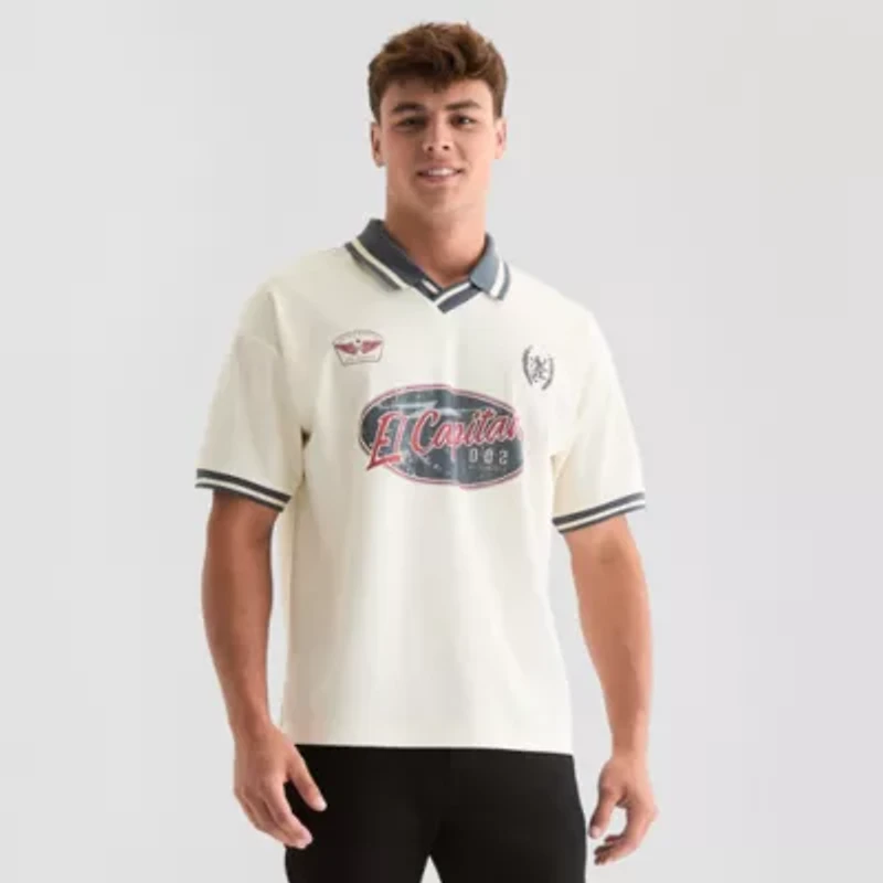 Arizona Mens V Neck Short Sleeve Jersey Polo