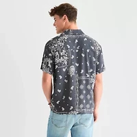 Arizona Mens Short Sleeve Relaxed Fit Button-Down Shirt