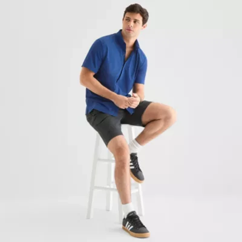 Stylus Mens Short Sleeve Regular Fit Button-Down Shirt