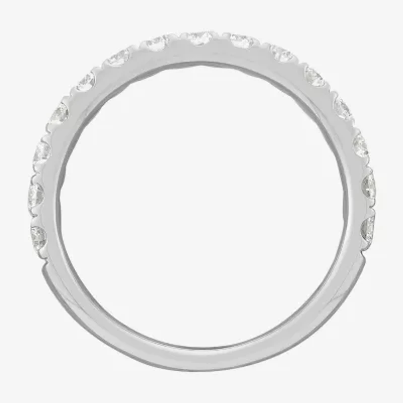 Womens 3/4 CT. T.W. Lab Grown White Diamond 14K White Gold Band